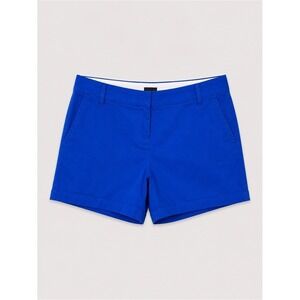J Crew Womens Midi Shorts Size 14 Preppy Classic Cobalt Blue Coastal Euro Summer